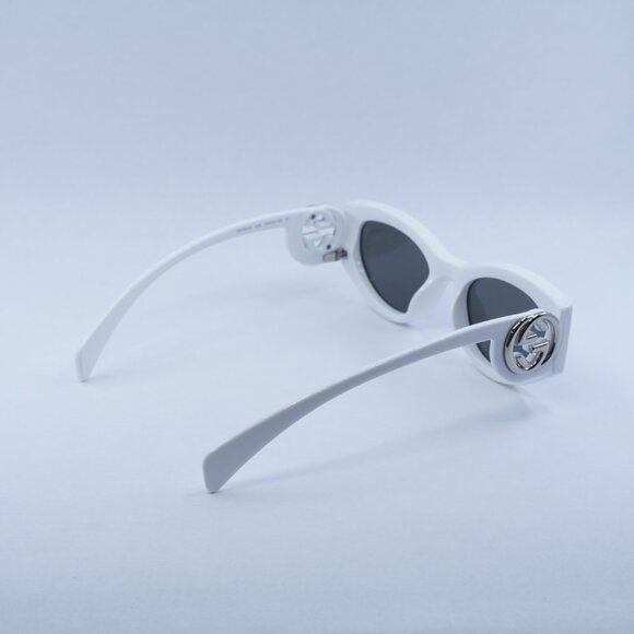 ?️ New Gucci GG1691S 006 Sunglasses - White Frame, Grey Silver Mirror Lenses main image 7